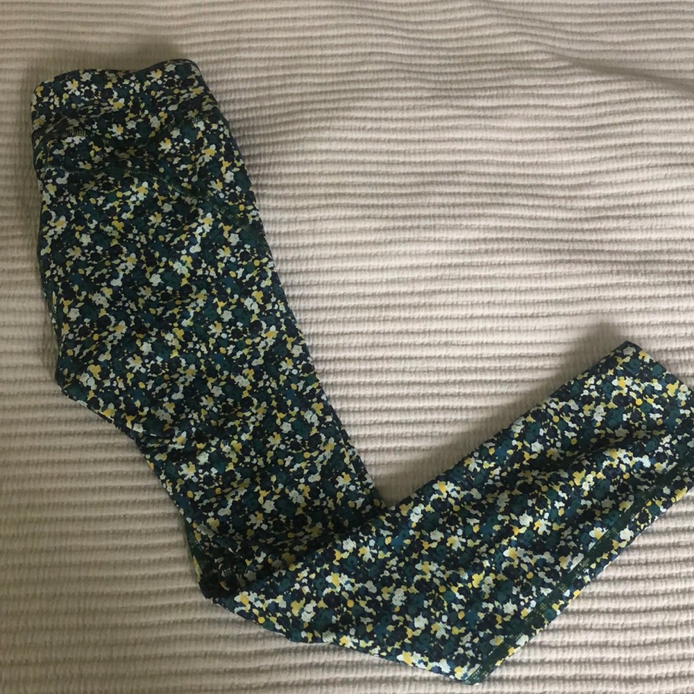 OV leggings in floral green, XS